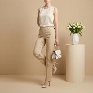 Vintage Lauren Ralph Lauren Plus Size Classic Beige Dressy Pants Size 16W